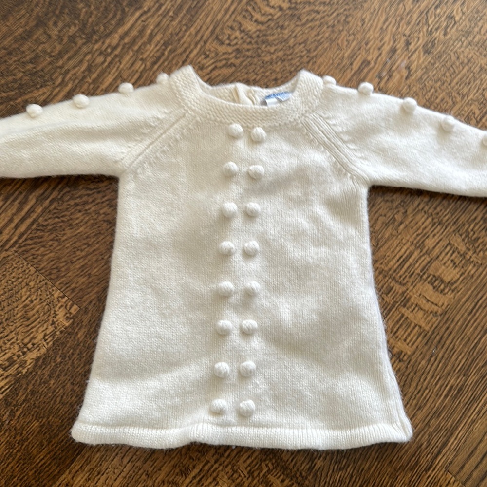 Jacadi baby girl sweater dress 6months